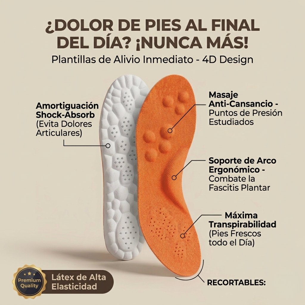 Plantilla Adiós Dolor Acolchado 4D