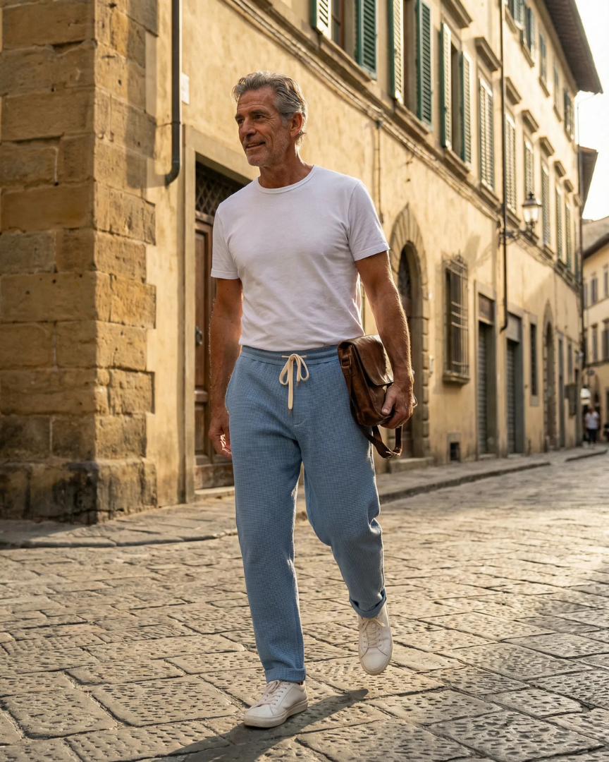 Sartori — Pantalón de Tejido Panal de Abeja
