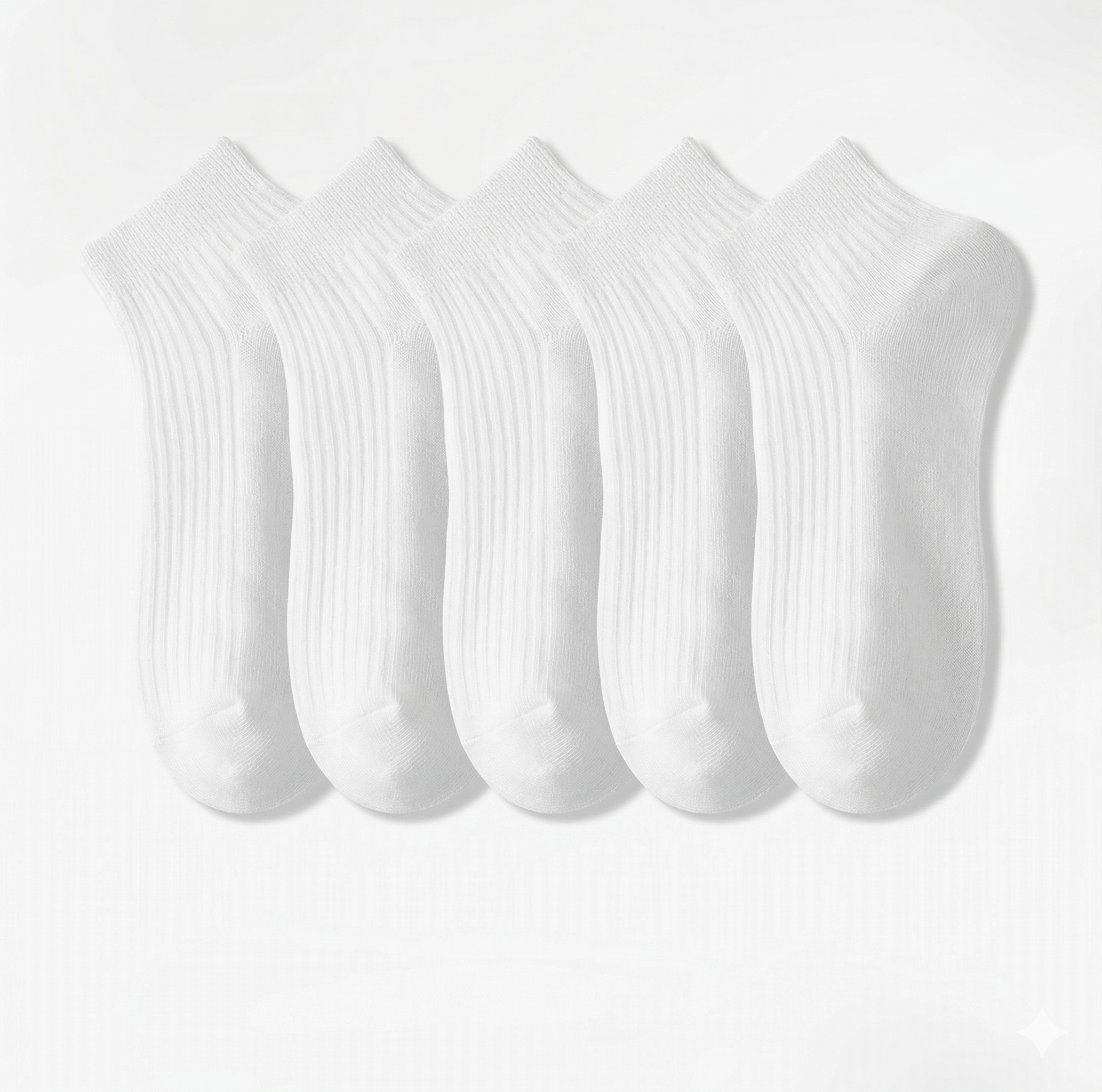 Pack 5 Calcetines Tobilleros Premium: 100% Algodón de Doble Aguja