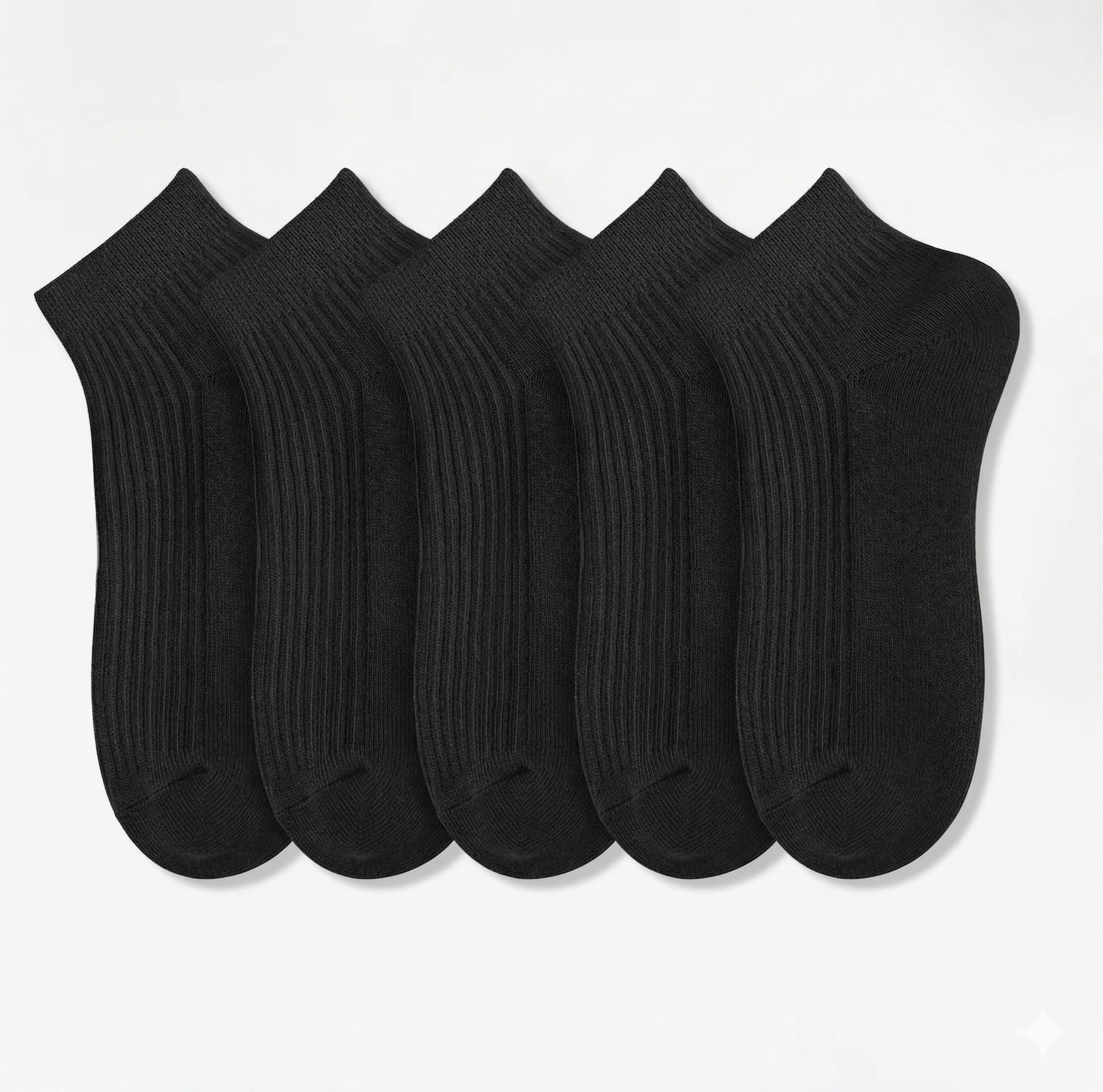 Pack 5 Calcetines Tobilleros Premium: 100% Algodón de Doble Aguja