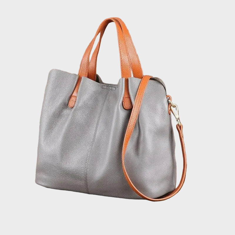Elena™ | Classic Tote Bag – Bolso de Piel Auténtica
