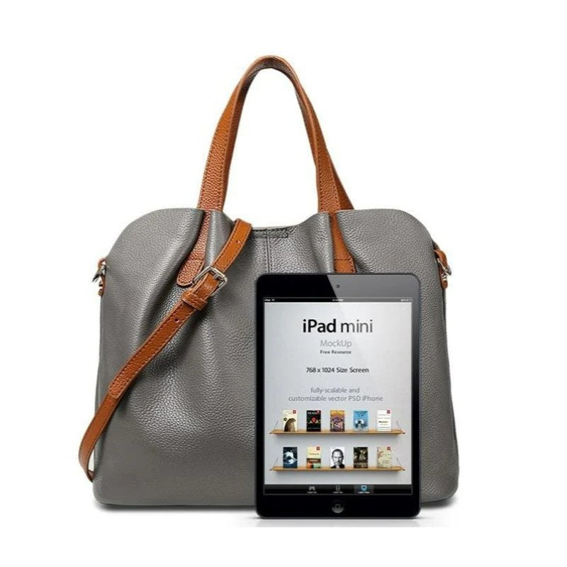 Elena™ | Classic Tote Bag – Bolso de Piel Auténtica