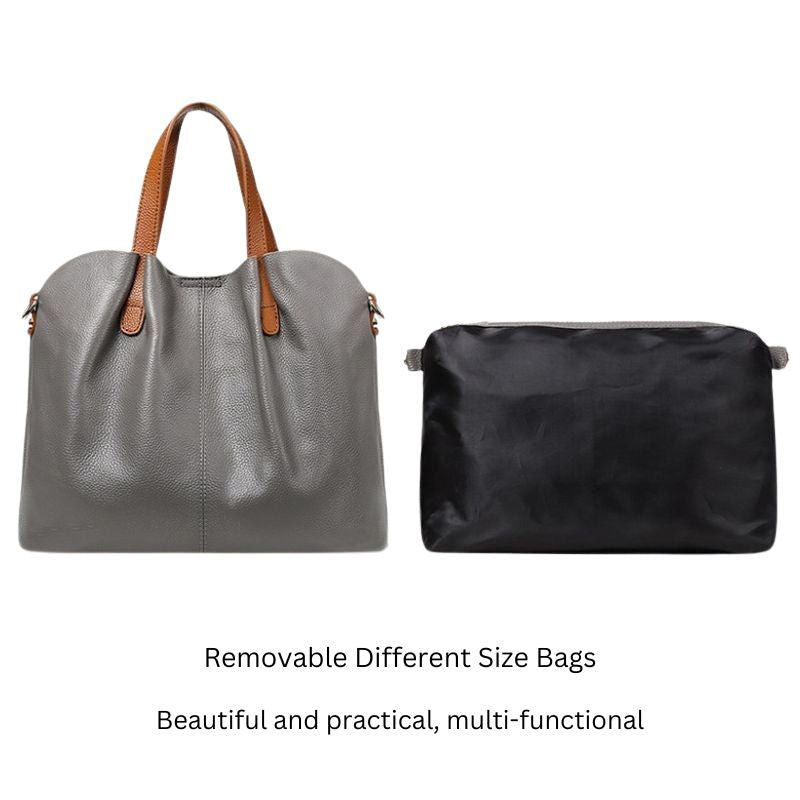 Elena™ | Classic Tote Bag – Bolso de Piel Auténtica