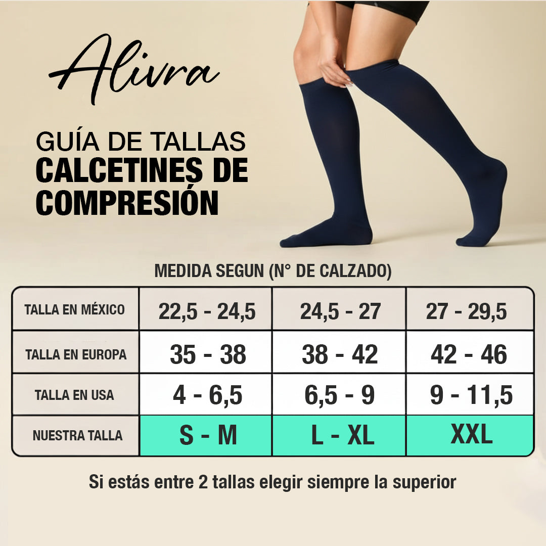 Calcetas Essenza de Compresión de 15-20mmHg
