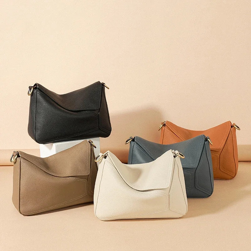 Bolso Alexandra: Piel Pura & Geometría