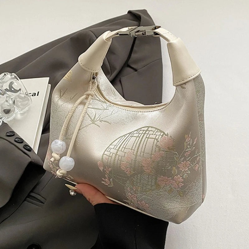 Bolso Canvas "Flora" – Bordado de Alta Densidad