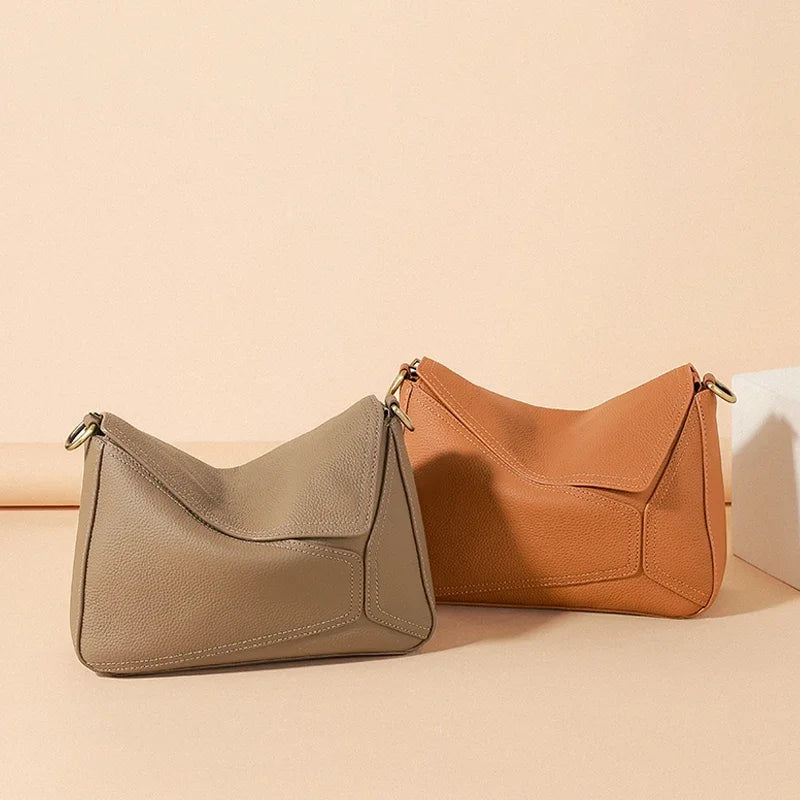 Bolso Alexandra: Piel Pura & Geometría