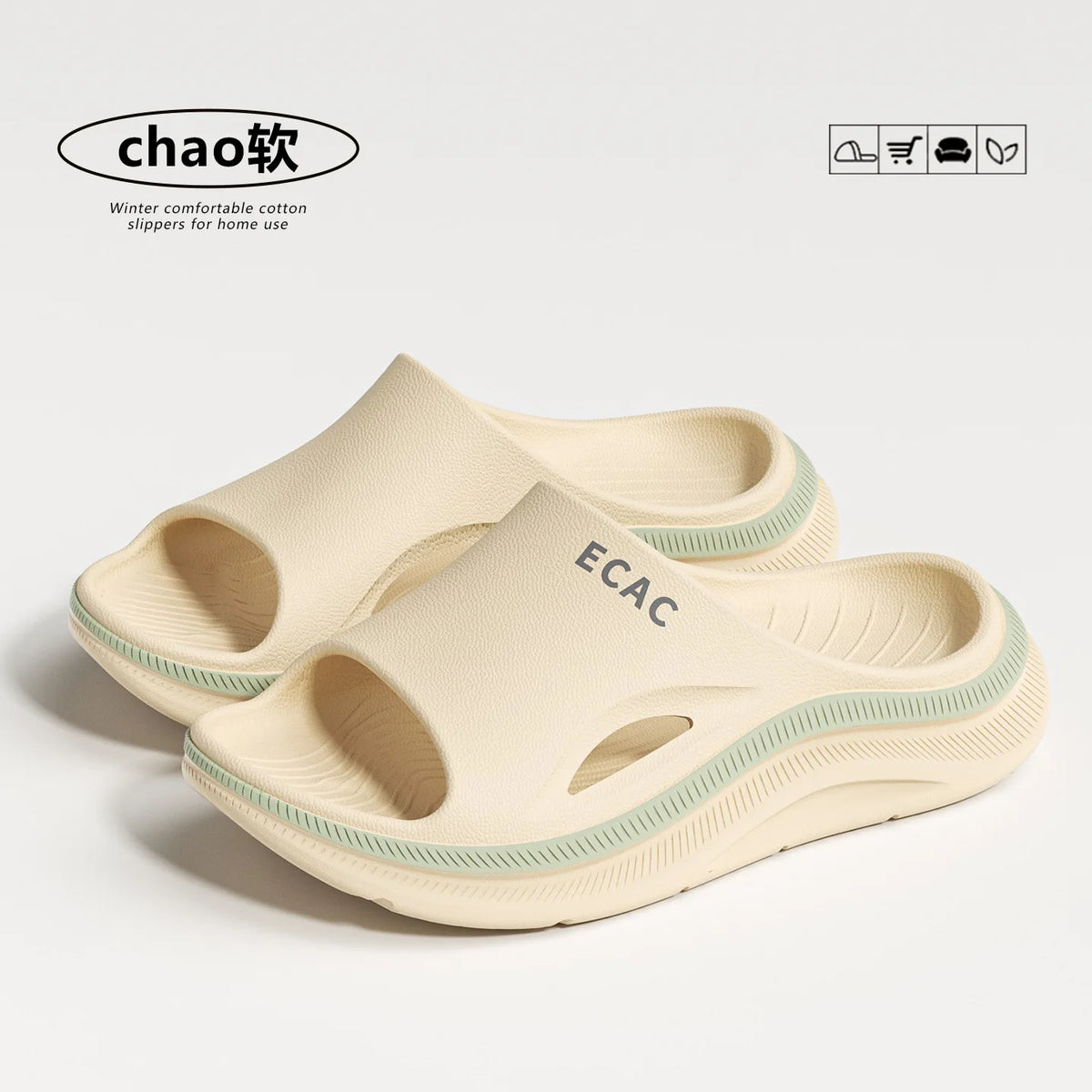 Sandalias Essenza Cloud Antideslizantes, Pantuflas de Plataforma de Verano Unisex, para Playa y Casa