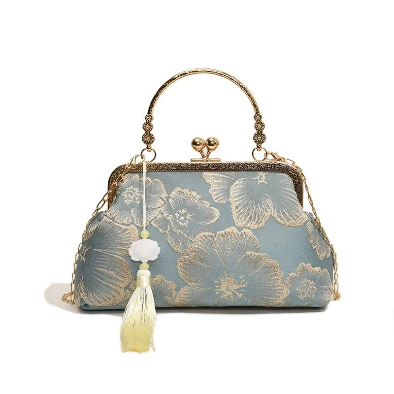 Boutique Floral Clutch - Bordado de Alta Costura