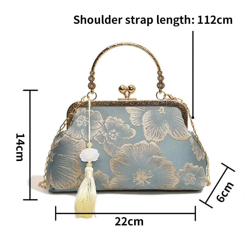 Boutique Floral Clutch - Bordado de Alta Costura
