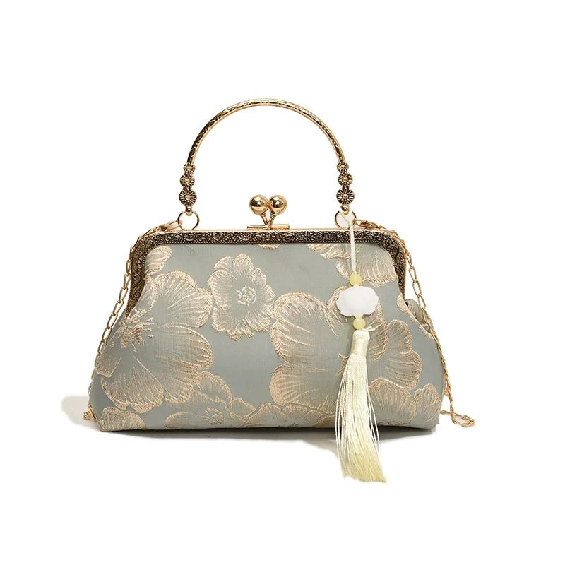 Boutique Floral Clutch - Bordado de Alta Costura