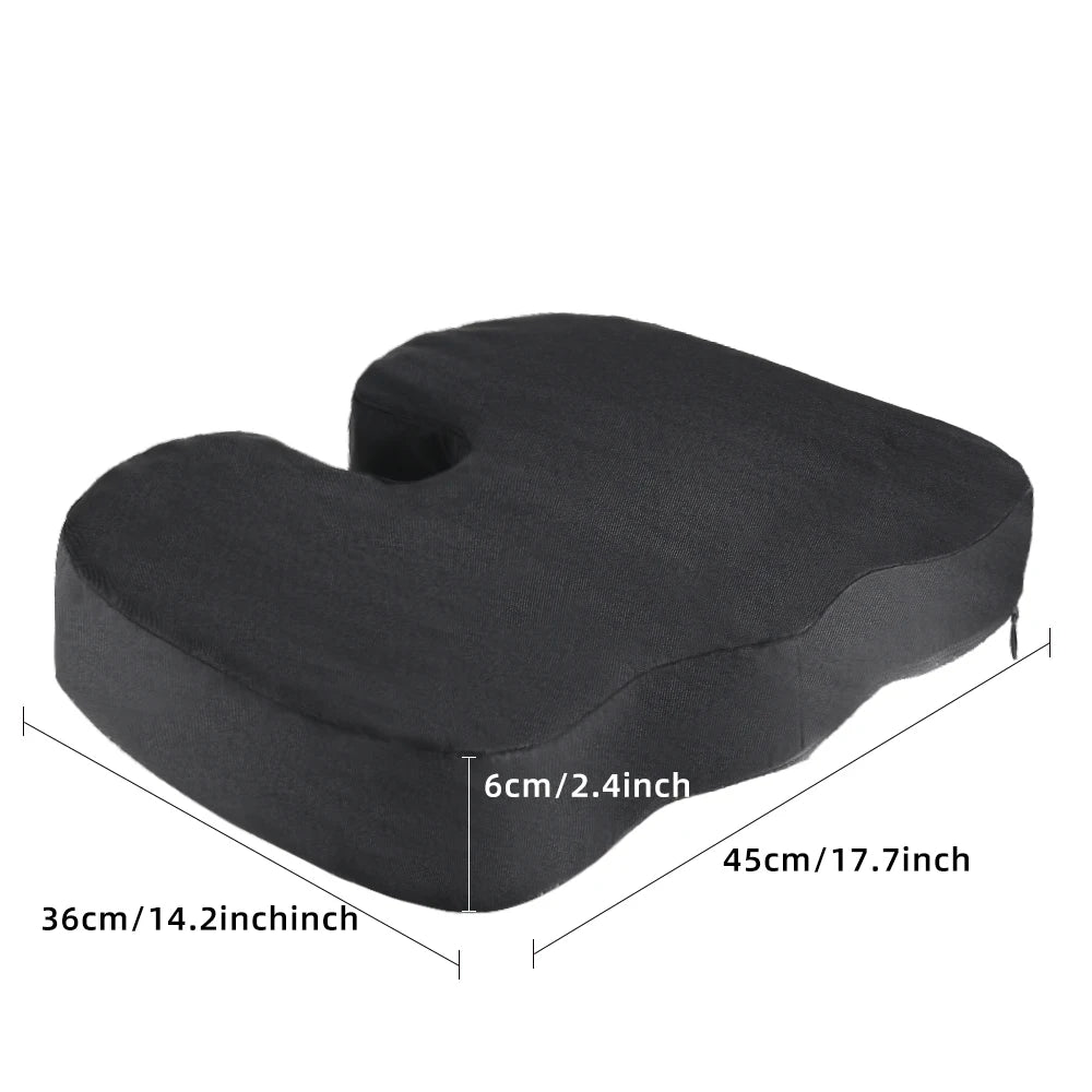 Cojín Ortopédico en Forma de U para Alivio de Coxis, Ciática y Hemorroides - Silla de Oficina, Coche y Postparto