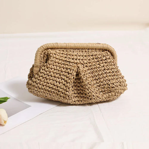 Bolso Urban Loom: Clutch & Crossbody de Cordón de Papel con Cadena
