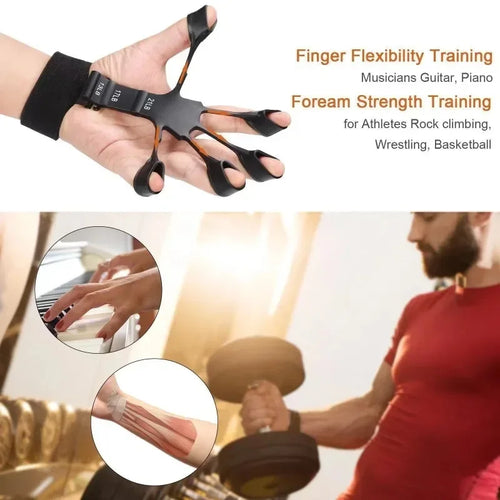 Bandas de Rehabilitación para Manos - Set Ajustable de Ejercicio y Fuerza de Agarre