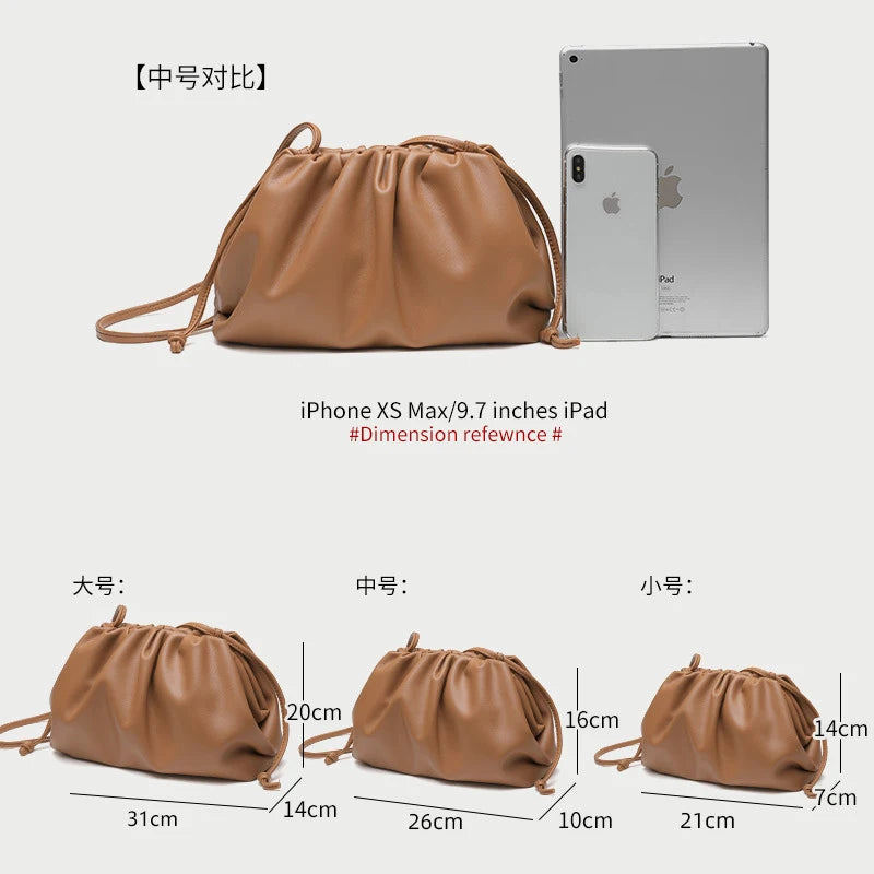 Bolso "Cloud Pouch" Premium – Bandolera Multifuncional con Diseño Plisado