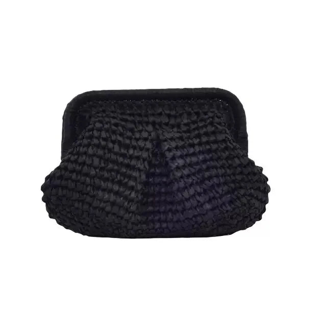 Bolso Urban Loom: Clutch & Crossbody de Cordón de Papel con Cadena