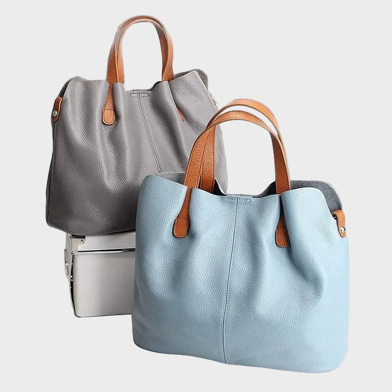 Elena™ | Classic Tote Bag – Bolso de Piel Auténtica