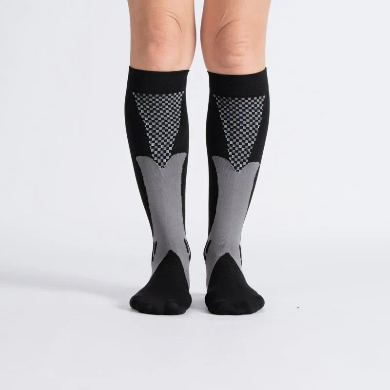 Essenza FlexRelief™ – Calcetas de Compresión (Midnight Gray)