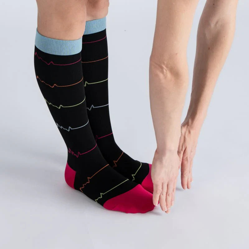 Essenza FlexRelief™ – Calcetas de Compresión (Midnight Pink Pulse)