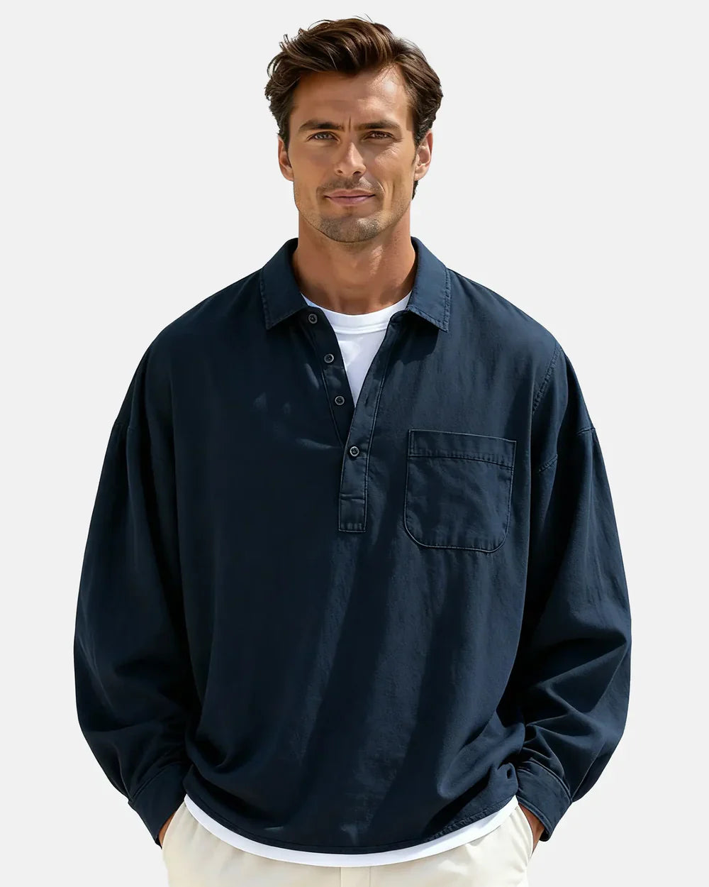 CAMISA DE MEDIA BOTONADURA: Elegancia Fluida y Sobria