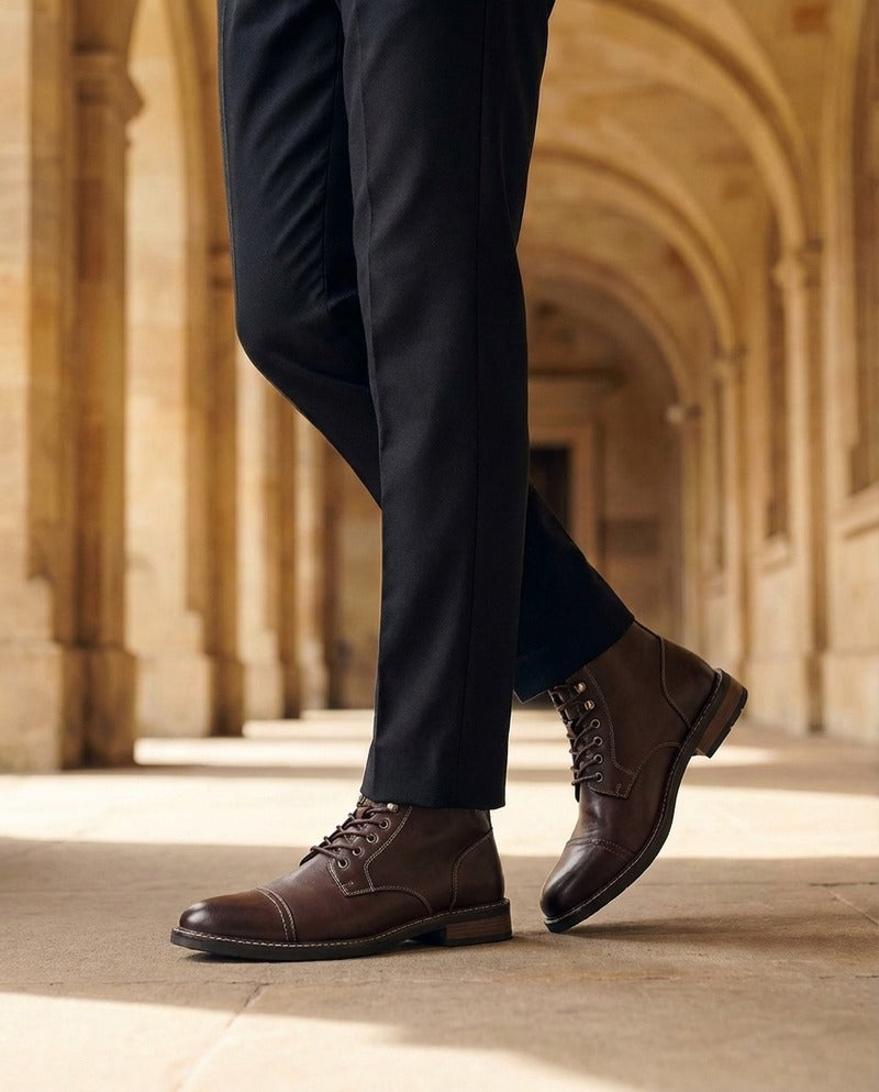 Botas de Piel Oscura Essenza